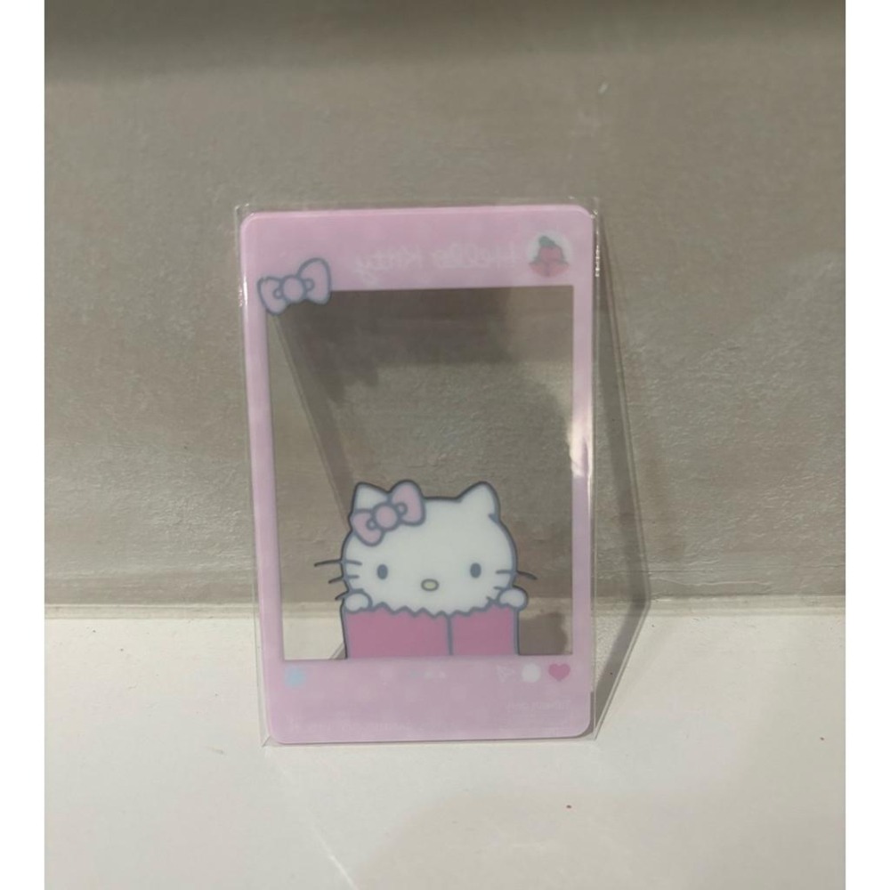 收藏 台灣場限定 kitty 凱蒂貓透卡 粉 全新-細節圖2