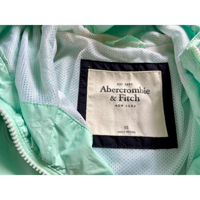Abercrombie & Fitch 尼龍休閒外套  湖水藍/綠 二手-細節圖4