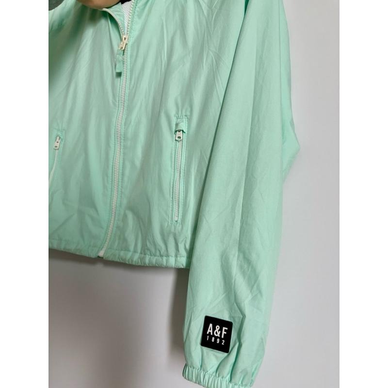 Abercrombie & Fitch 尼龍休閒外套  湖水藍/綠 二手-細節圖5