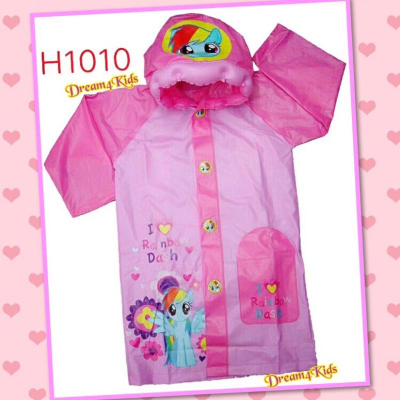 🍭快速出貨🍭PVC 彩虹小馬 pony 凱蒂貓 kitty 兒童卡通雨衣 釦式雨衣 連體雨衣 後面可放背包書包 現貨