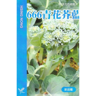 四季園 青花芥藍 青花筍 (666 全年可栽種) 【甘藍類種子】興農牌中包裝 每包約110粒