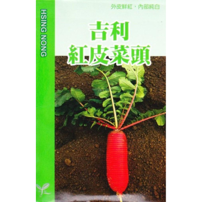 四季園 紅皮菜頭 (吉利．外皮鮮紅 內部純白) 【蘿蔔類種子】興農牌中包裝 每包約3ml
