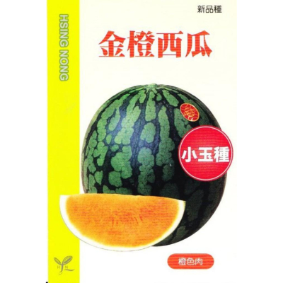 四季園 金橙西瓜(小玉種) 橙肉【蔬果種子】興農牌 中包裝種子 每包約2ml