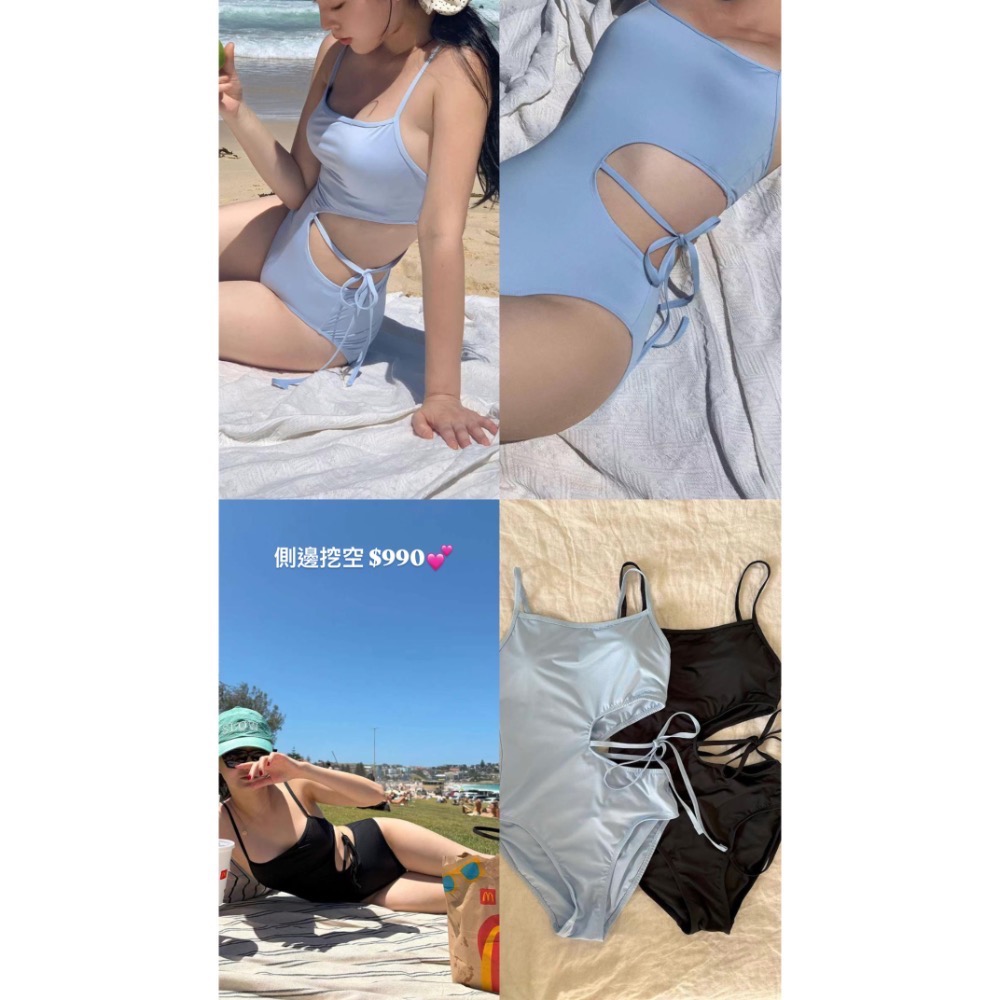 dear.day 韓國🇰🇷連線 「多款可選」 正韓 2件式｜連身泳衣｜bikini |比基尼|長袖泳衣 外罩-規格圖1
