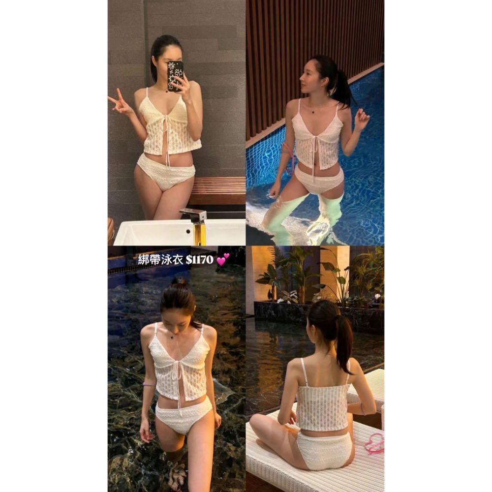 dear.day 韓國🇰🇷連線 「多款可選」 正韓 2件式｜連身泳衣｜bikini |比基尼|長袖泳衣 外罩-規格圖2