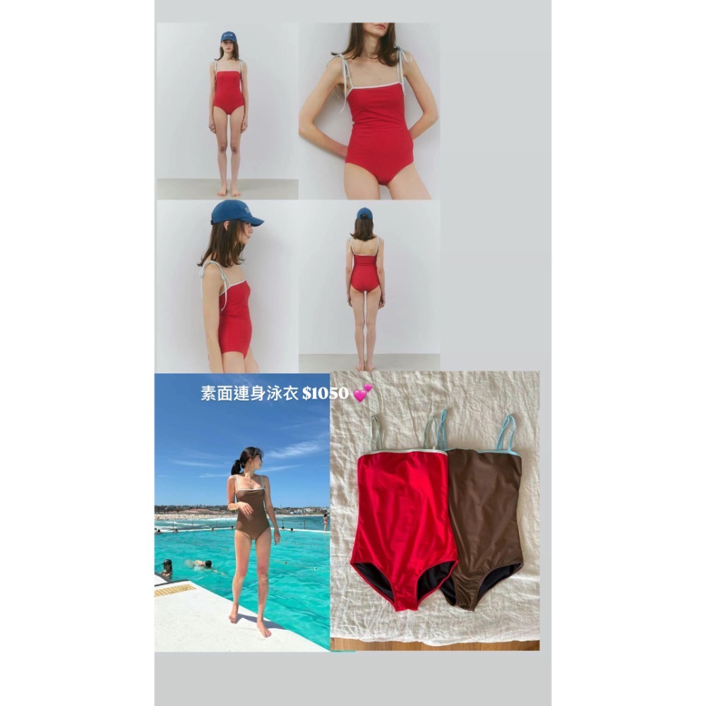 dear.day 韓國🇰🇷連線 「多款可選」 正韓 2件式｜連身泳衣｜bikini |比基尼|長袖泳衣 外罩-規格圖2