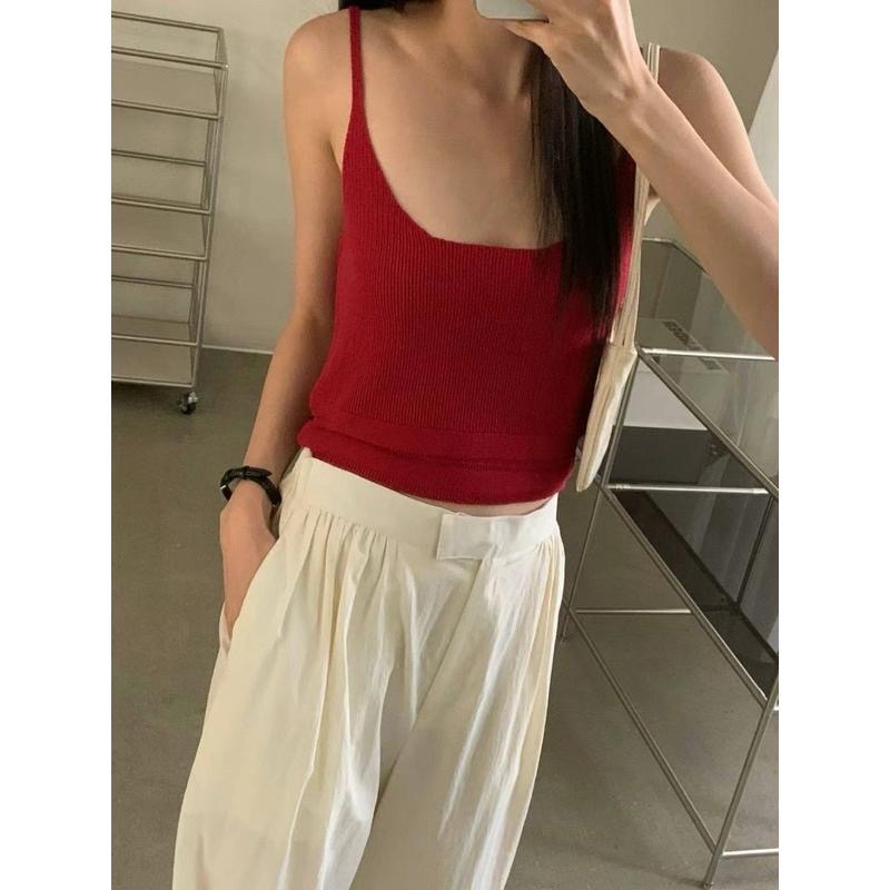 dear.day 現 韓國🇰🇷連線 正韓 470針織細肩背心-細節圖3