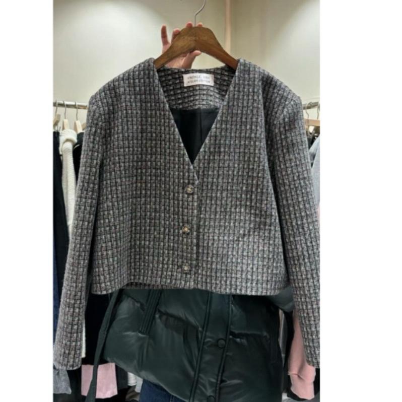 dear.day 韓國🇰🇷連線 正韓 現 復古風外套 羊毛20%-細節圖2