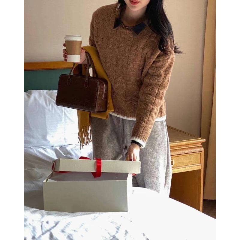 dear.day 現 韓國🇰🇷連線 正韓 滾邊針織上衣-細節圖2