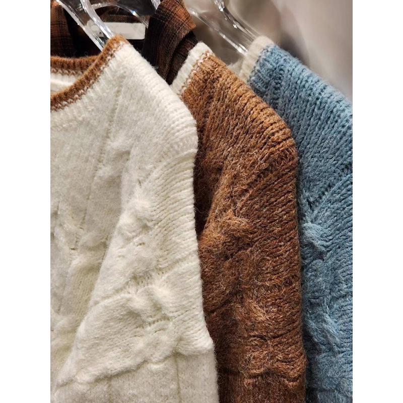 dear.day 現 韓國🇰🇷連線 正韓 滾邊針織上衣-細節圖3