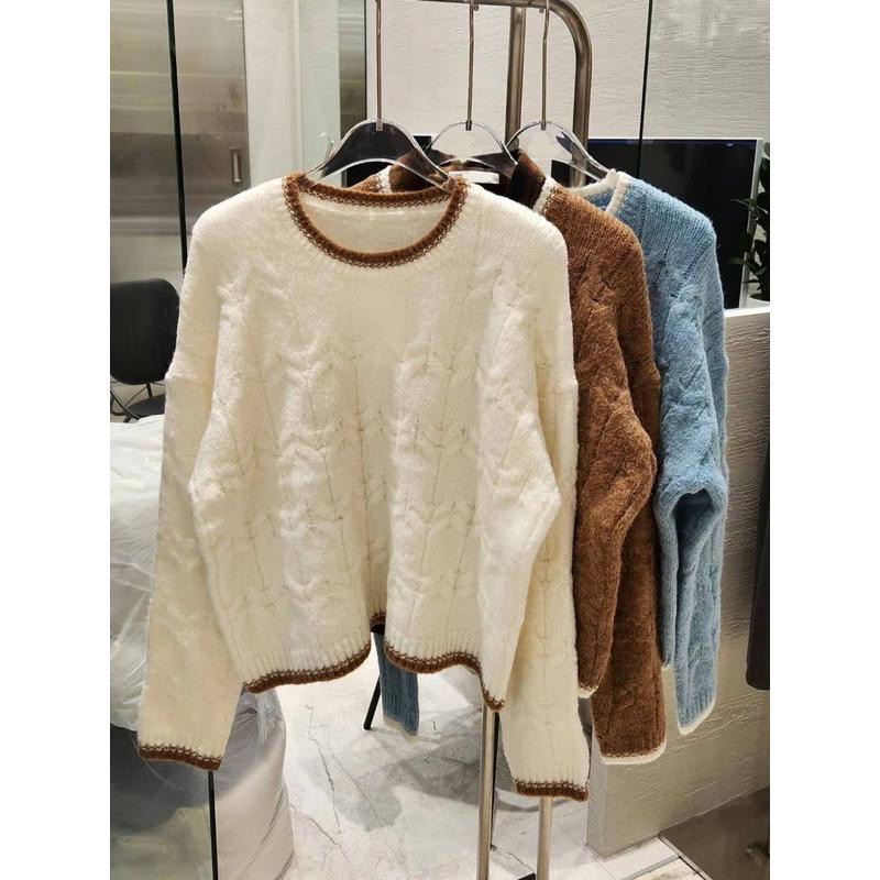 dear.day 現 韓國🇰🇷連線 正韓 滾邊針織上衣-細節圖4