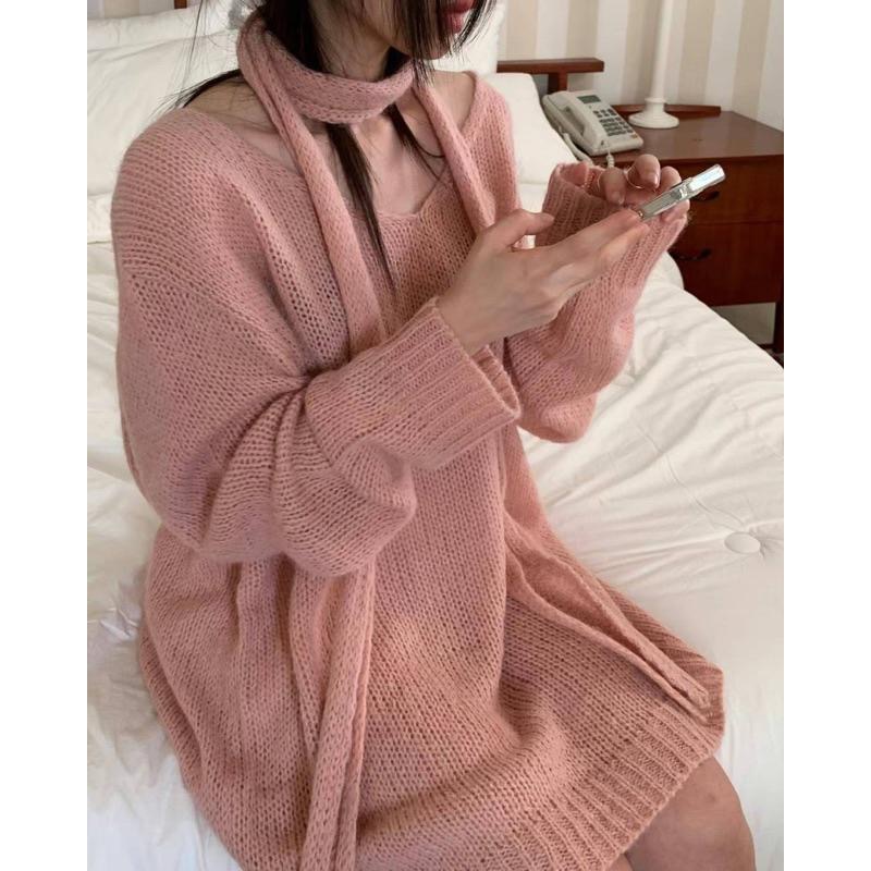 dear.day現 韓國🇰🇷連線 正韓 針織長版上衣-細節圖3