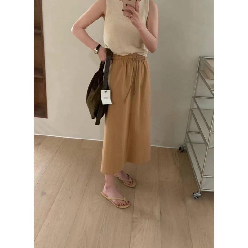 dear.day 現 韓國🇰🇷連線 正韓 鬆緊綁帶半裙｜裙子｜休閒裙-細節圖2