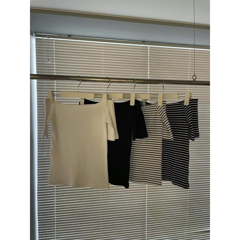 dear.day 現 韓國🇰🇷連線 正韓 一字領百搭上衣-細節圖5