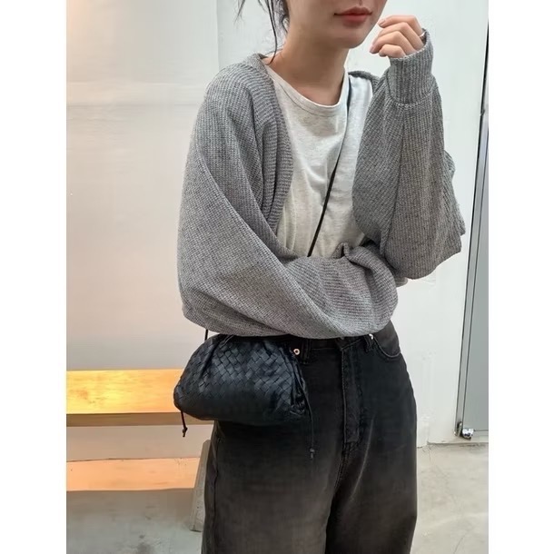 dear.day 3色 韓國🇰🇷連線 正韓 針織小罩衫/ 小外套/薄外套-細節圖4
