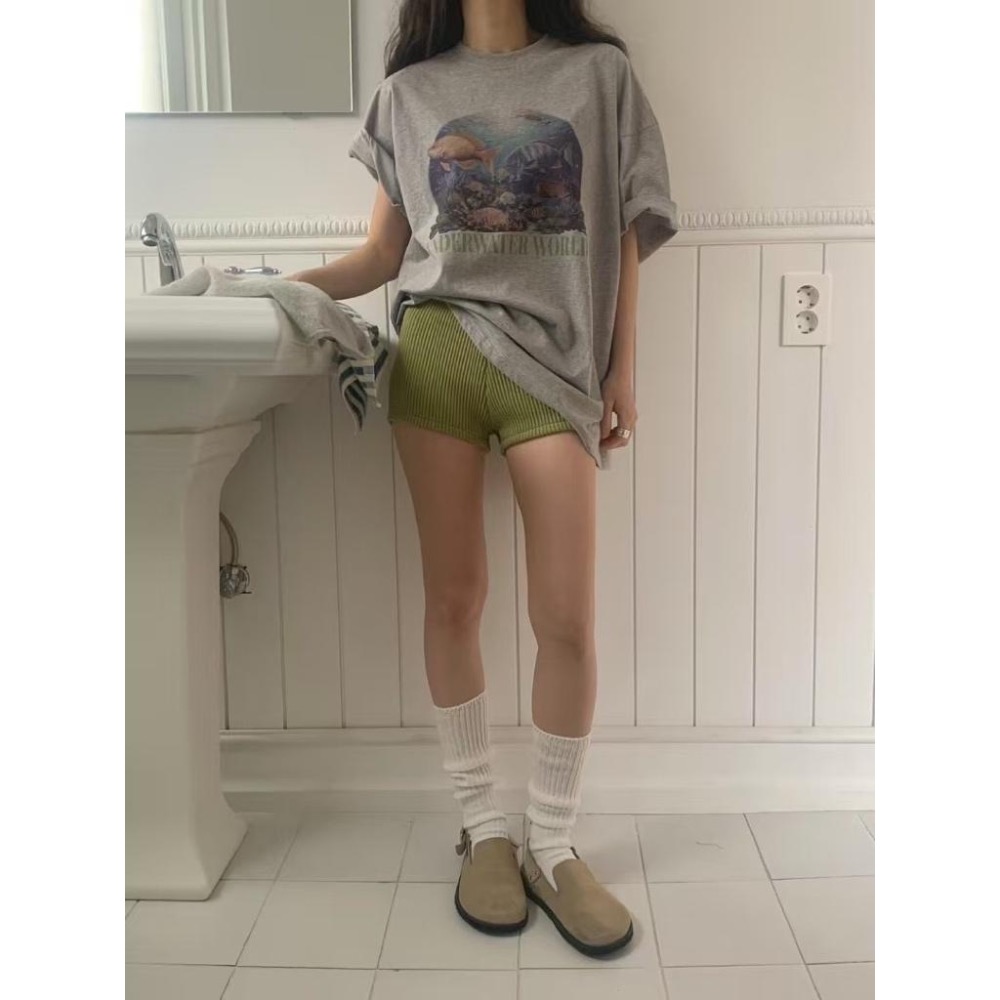 dear.day 韓國🇰🇷連線 正韓 坑條小短褲-細節圖3