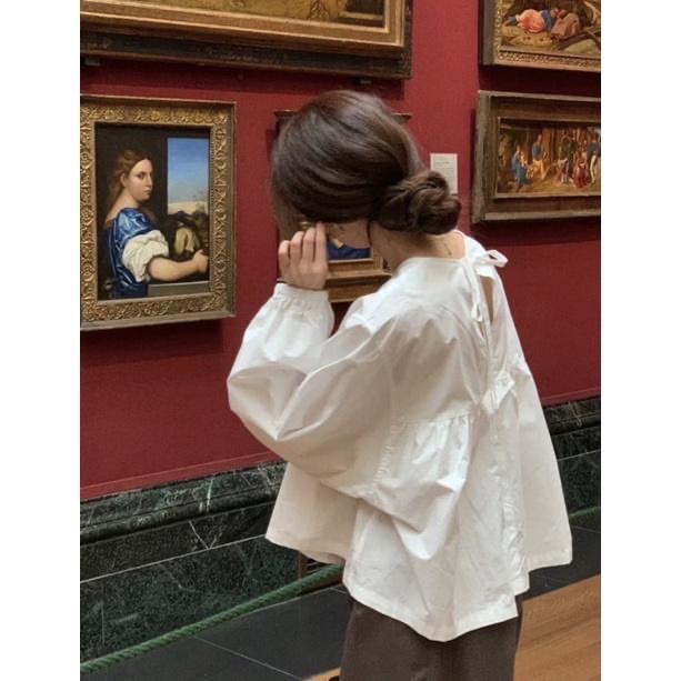 dear.day 韓國🇰🇷連線 正韓 850後綁帶設計襯衫｜上衣-細節圖4