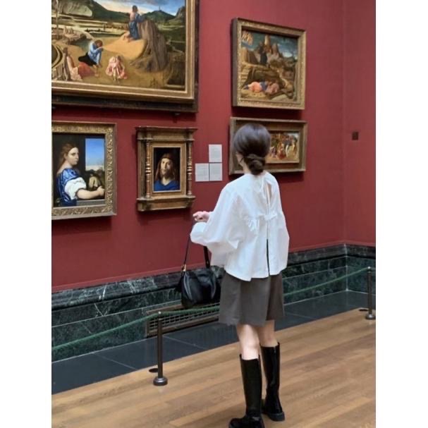 dear.day 韓國🇰🇷連線 正韓 850後綁帶設計襯衫｜上衣-細節圖5