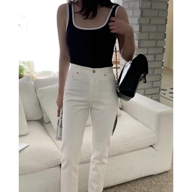 dear.day 現 韓國🇰🇷連線 正韓 滾邊方領bra top背心-細節圖5