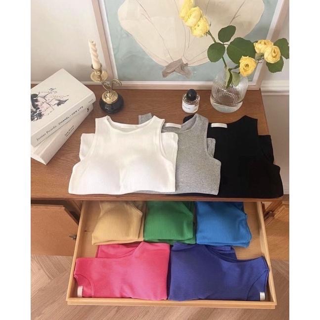 dear.day 現 韓國🇰🇷連線 正韓 520削肩內搭背心bra top 新色登場❤️-細節圖2