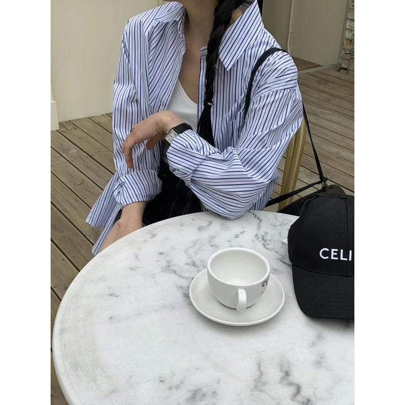 dear.day 現 韓國🇰🇷連線 正韓 850直條襯衫｜790牛仔短褲-細節圖3