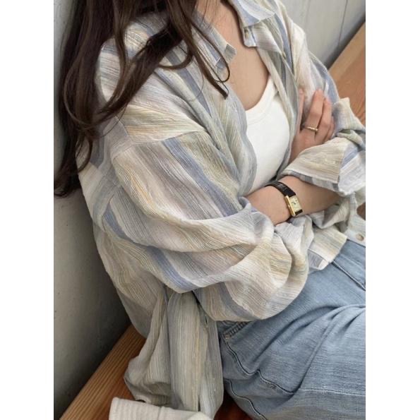 dear.day 韓國🇰🇷連線 正韓 直條紋襯衫-細節圖4