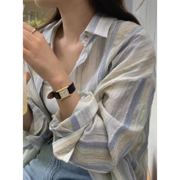 dear.day 韓國🇰🇷連線 正韓 直條紋襯衫-細節圖5