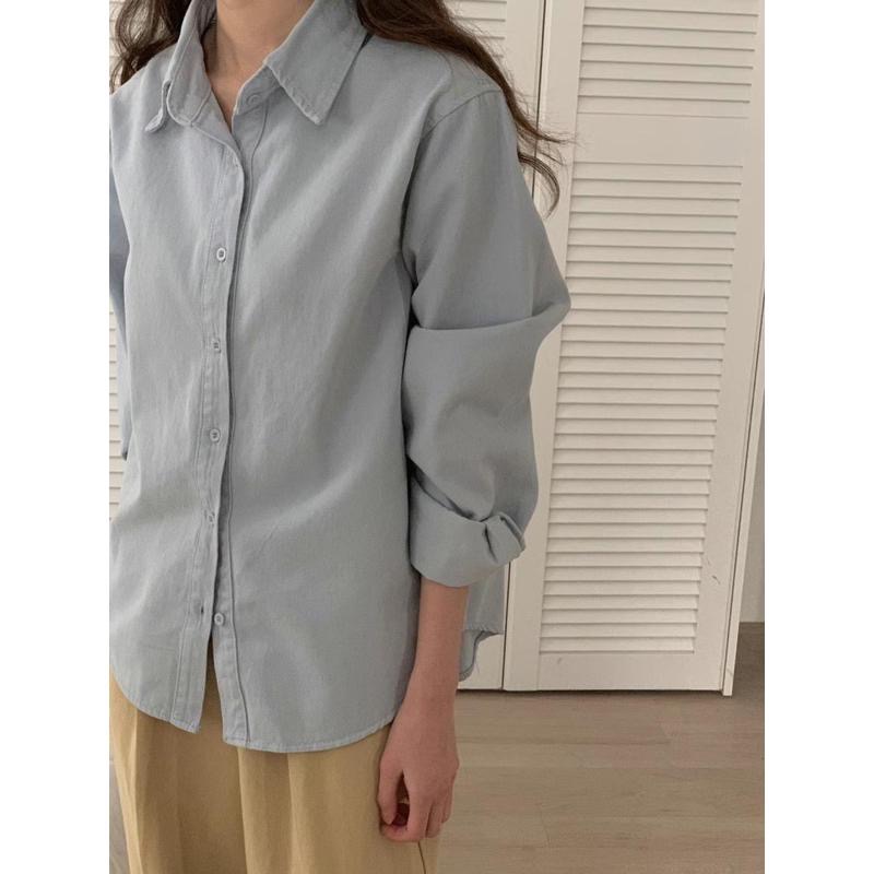 dear.day 現 韓國🇰🇷連線 正韓 素色襯衫-細節圖2