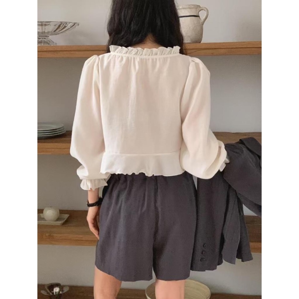 dear.day 現/預 韓國🇰🇷連線 正韓 980後鬆緊西裝短褲/850綁帶上衣-細節圖3