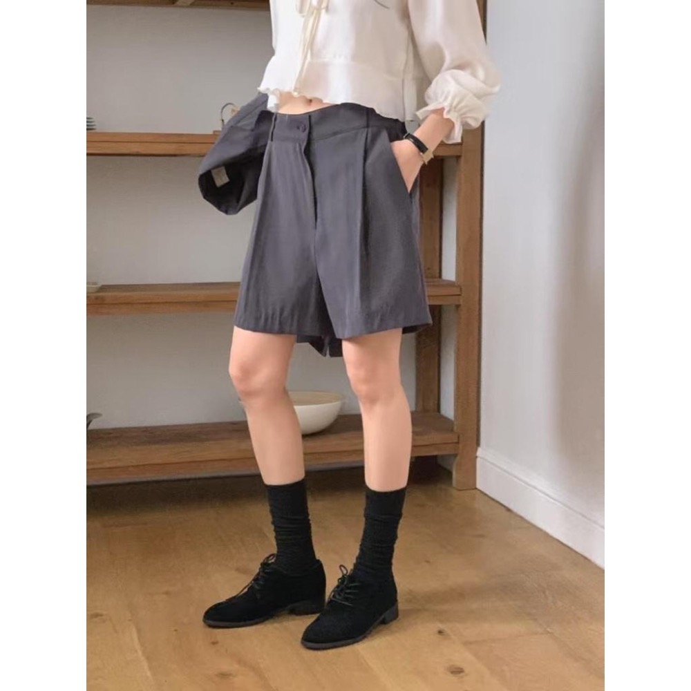 dear.day 現/預 韓國🇰🇷連線 正韓 980後鬆緊西裝短褲/850綁帶上衣-細節圖6