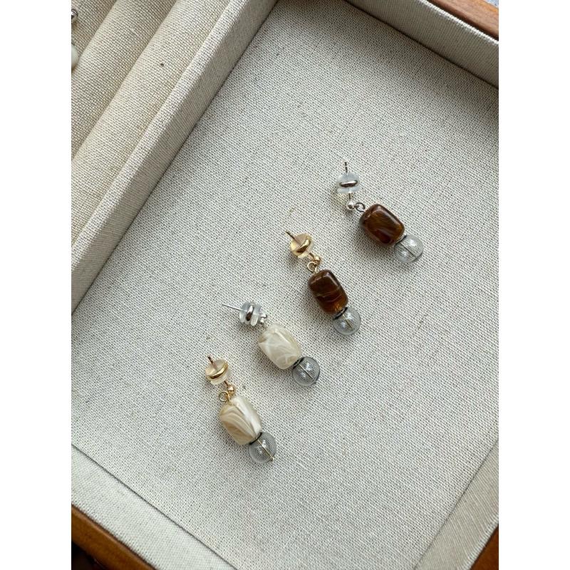 dear.day 原創 手作 380雙色紋理耳環-細節圖3