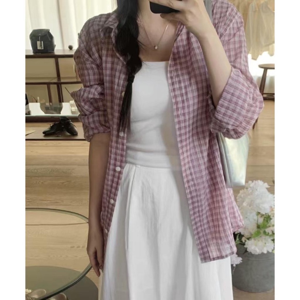 dear.day 韓國🇰🇷連線 正韓 950格子襯衫-細節圖3