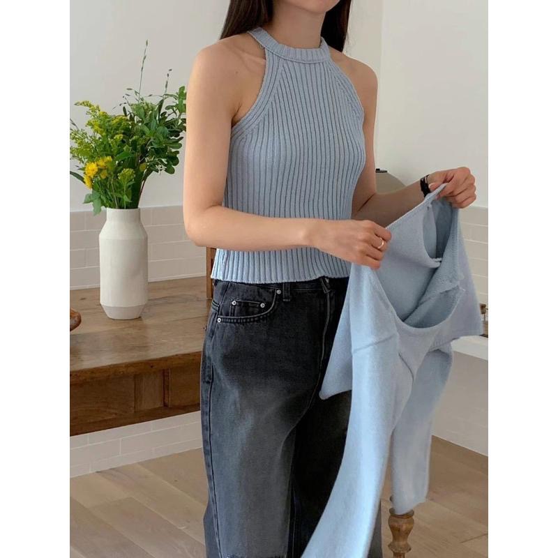 dear.day 現 韓國🇰🇷連線 正韓 550削肩坑條背心-細節圖5