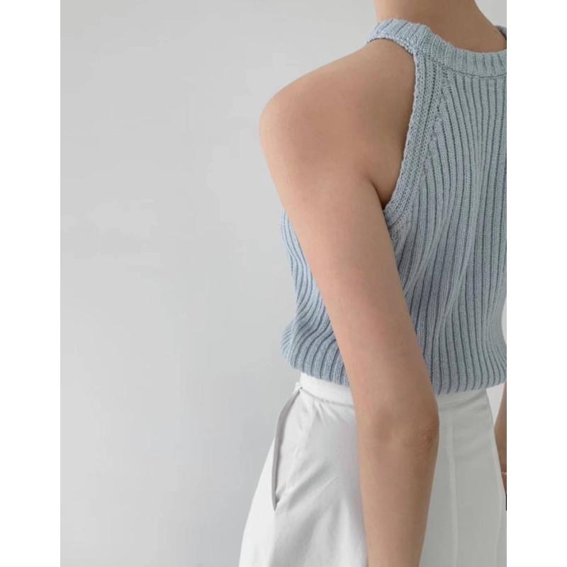 dear.day 現 韓國🇰🇷連線 正韓 550削肩坑條背心-細節圖7