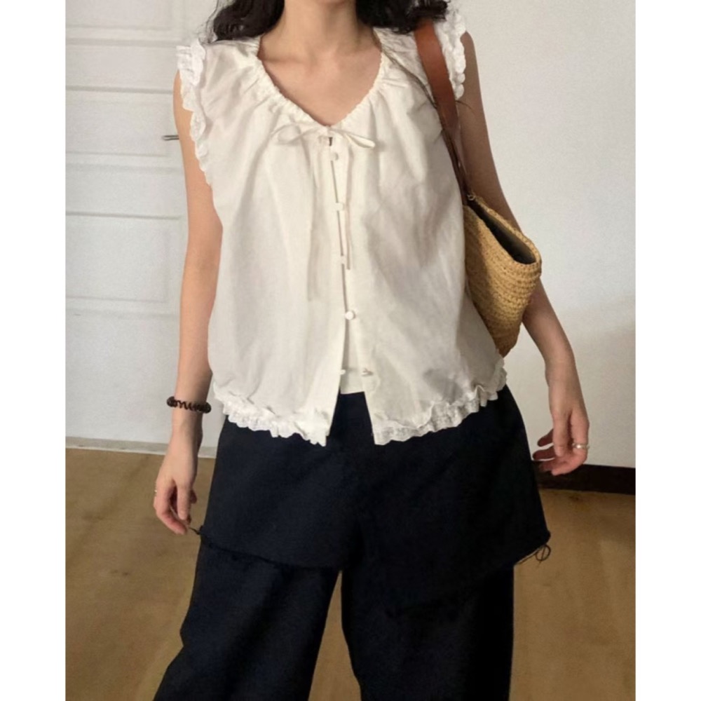 dear.day 韓國🇰🇷連線 正韓 799 滾邊背心-細節圖2