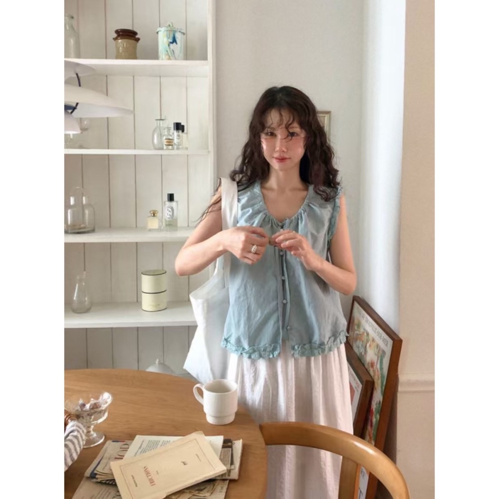 dear.day 韓國🇰🇷連線 正韓 799 滾邊背心-細節圖5