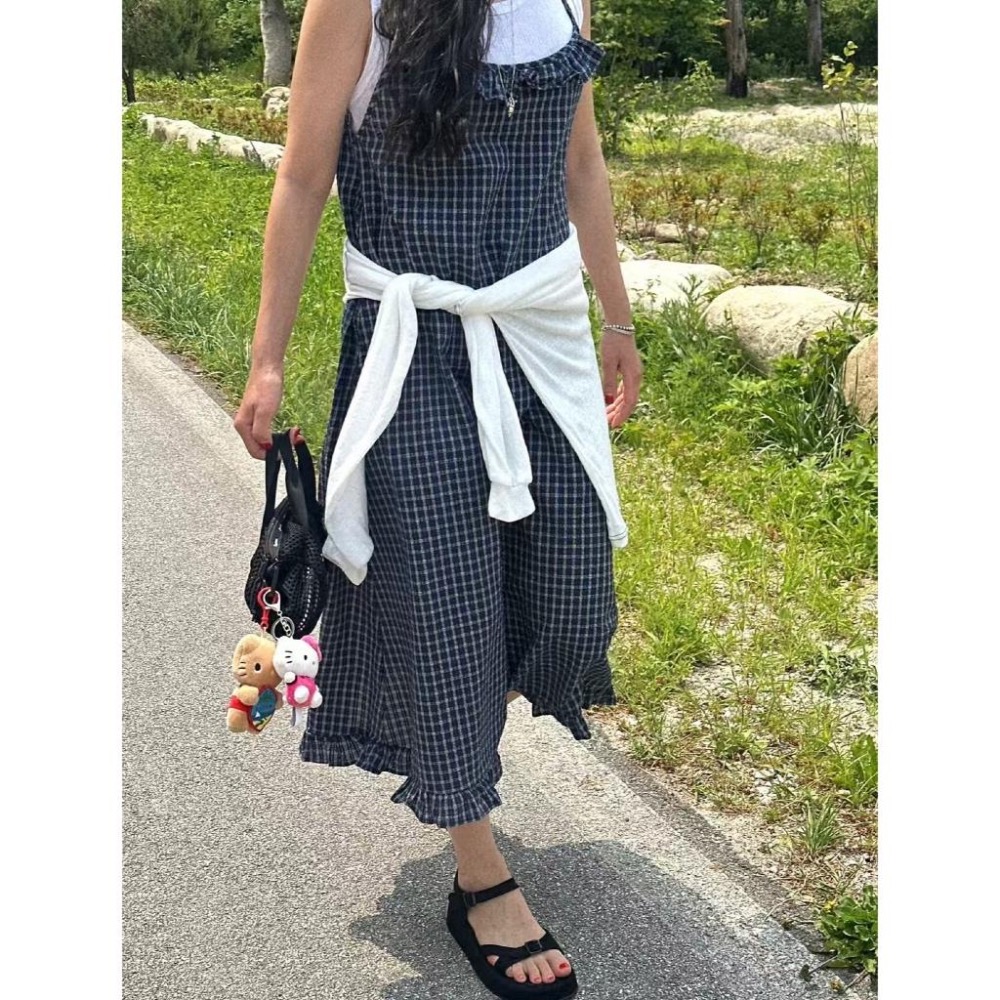 dear.day 韓國🇰🇷連線 正韓 1180 格子洋裝-細節圖5