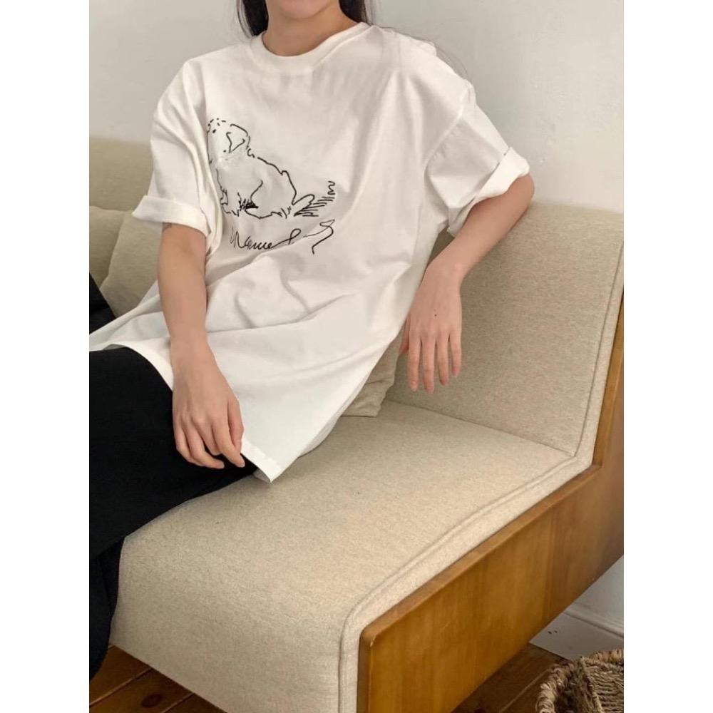 dear.day 韓國🇰🇷連線 正韓 760 狗狗Ｔ恤-細節圖2