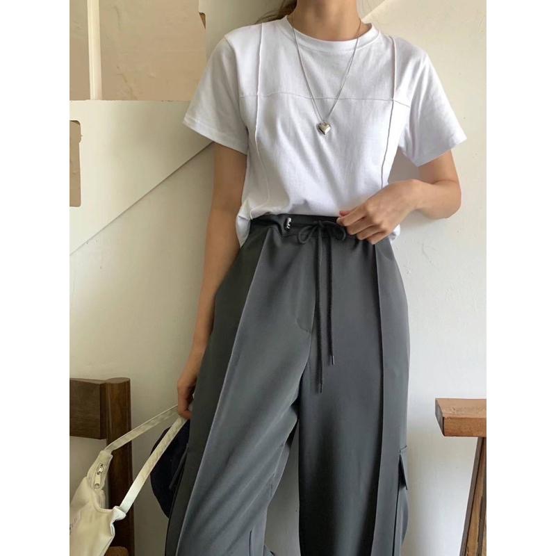 dear.day 現 韓國🇰🇷連線 正韓 490設計感素T｜T恤-細節圖3