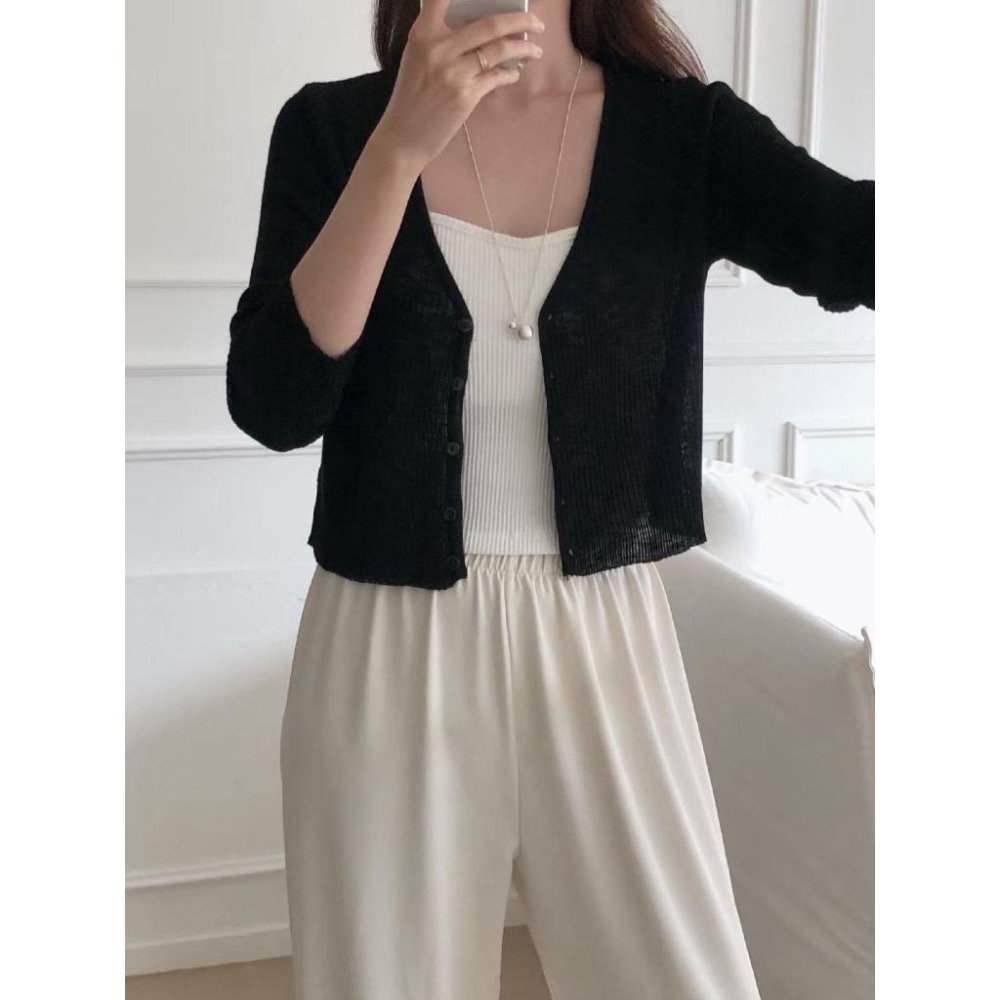 dear.day 韓國 🇰🇷正韓  690透膚罩衫｜小外套-細節圖7