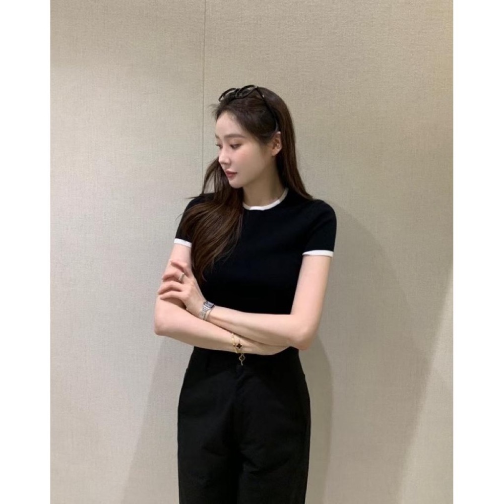 dear.day 韓國🇰🇷連線 正韓 850滾邊針織上衣-細節圖4