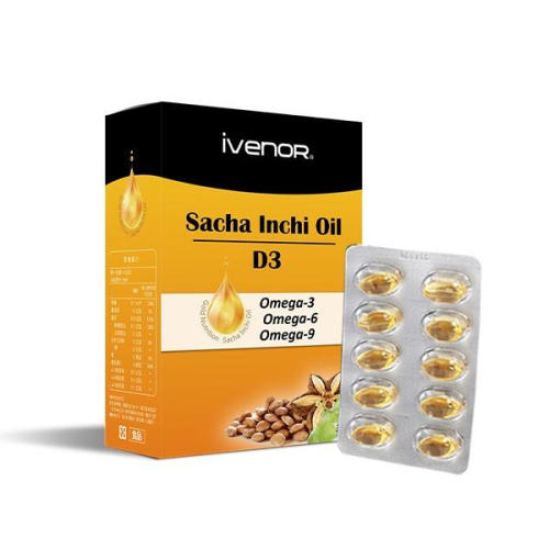 快樂小舖-ivenor 印加果油+D3軟膠囊5盒(30粒/盒) 印加果油