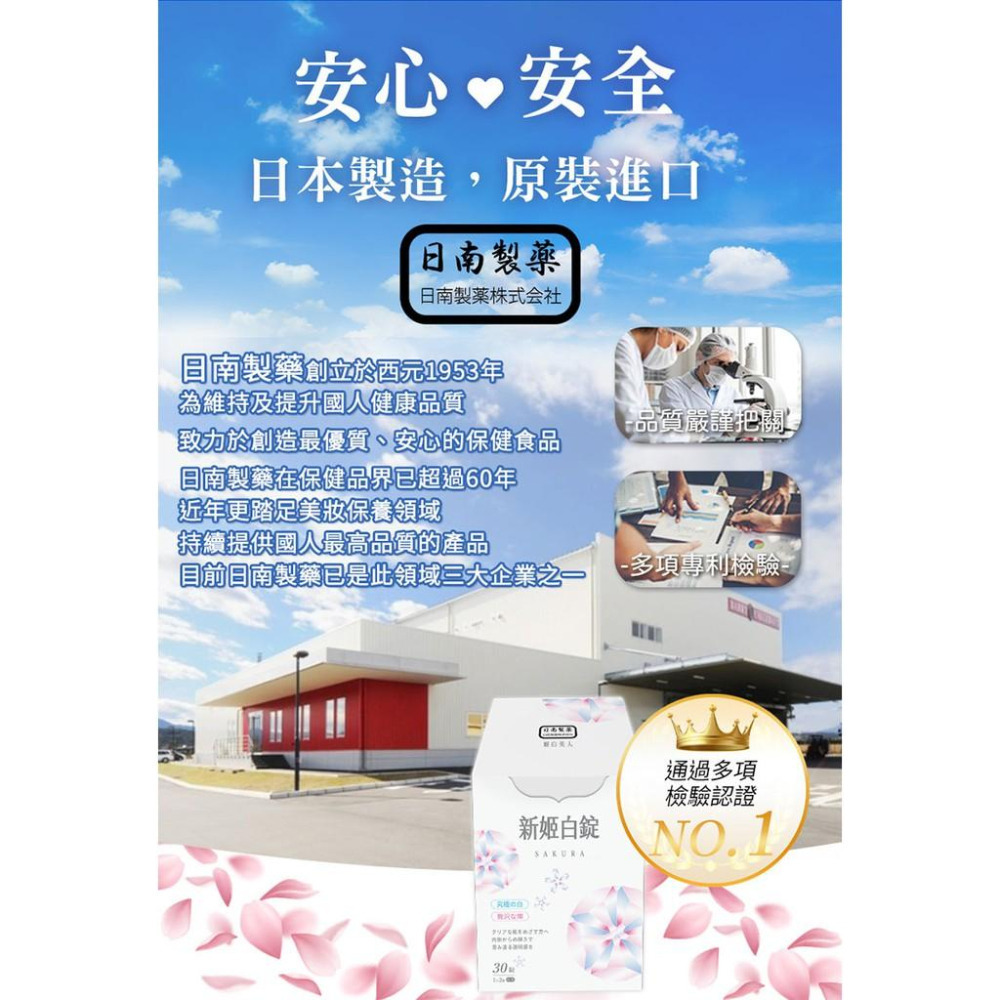 快樂小舖 日南製藥 iVENOR 櫻花姬白錠 30顆/盒 日本熱銷 新姬白碇 魚膠原蛋白-細節圖2