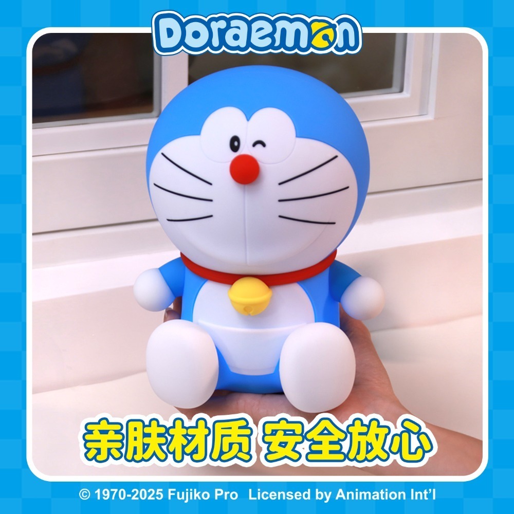 【限時購】正版 哆啦A夢 硅膠燈 拍拍燈 小夜燈 送禮 療癒 夜燈 擺件 氛圍燈 床頭燈 禮物 【ROCK】-規格圖6