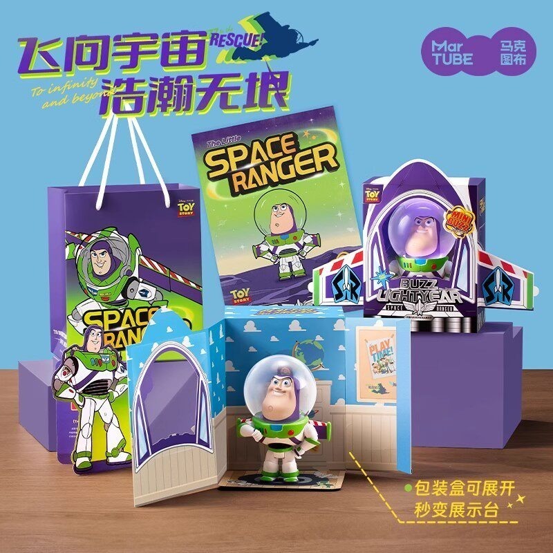 【限時購】正版 迪士尼 巴斯光年 小夜燈 擺件 公仔 翅膀可以打開 泡泡頭潮玩燈 氛圍燈 送禮【馬克圖布】-規格圖5