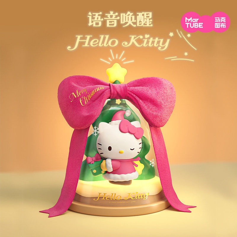 【限時購】正版 KT貓 三麗鷗 聖誕許願燈 小夜燈 拍拍燈 聖誕禮物 送禮【馬克圖布】-細節圖3