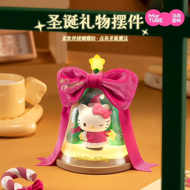 【限時購】正版 KT貓 三麗鷗 聖誕許願燈 小夜燈 拍拍燈 聖誕禮物 送禮【馬克圖布】-細節圖5