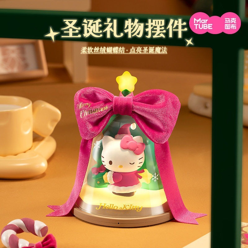 【限時購】正版 KT貓 三麗鷗 聖誕許願燈 小夜燈 拍拍燈 聖誕禮物 送禮【馬克圖布】-細節圖5