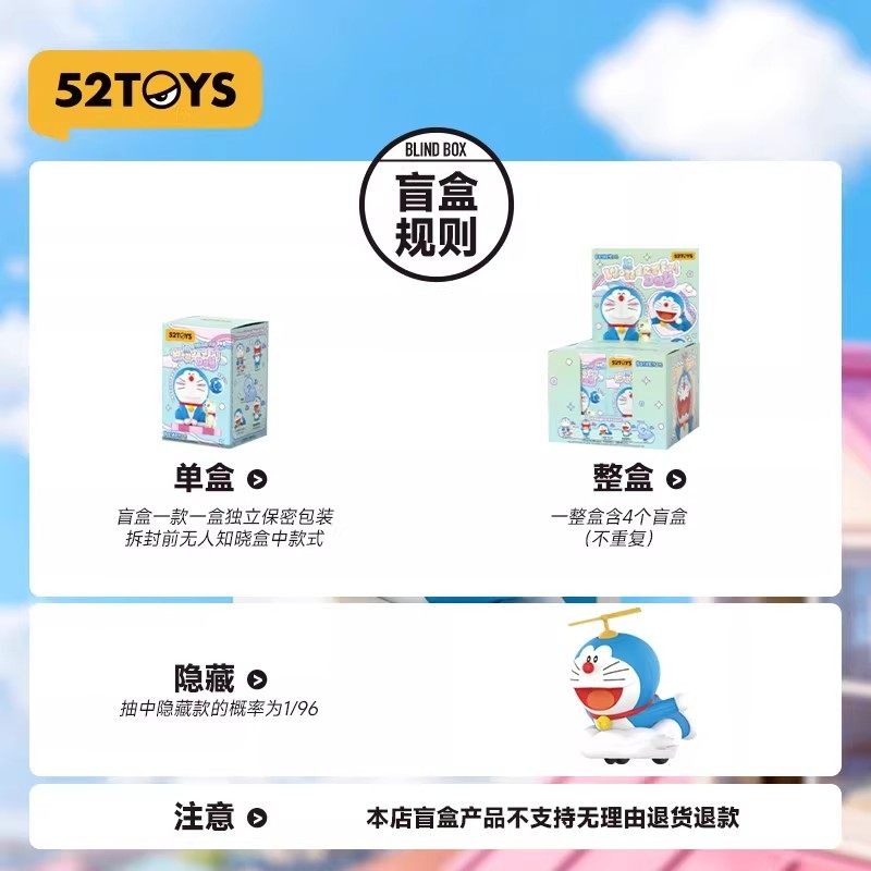 【限時購】正版 哆啦A夢 美好的一天 公仔 擺件 竹蜻蜓 盲盒 送禮 小叮噹【52TOYS】-細節圖4