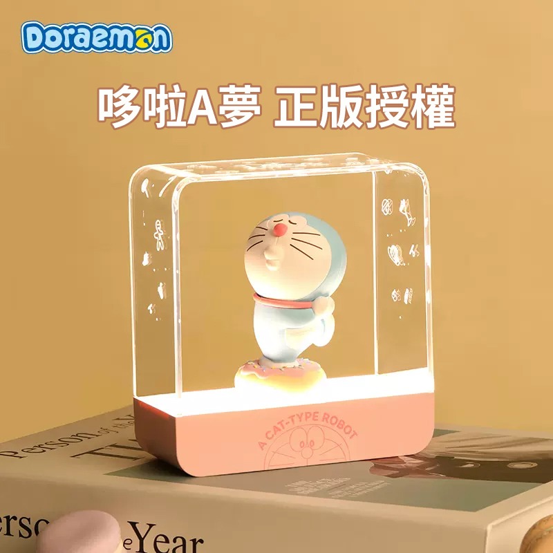 【限時購】正版 哆啦A夢 星空磁吸夜燈 小夜燈 床頭燈 小叮噹 氛圍燈 星空 療癒 聖誕 交換禮物 【ROCK】-規格圖5